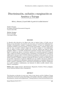 Discriminación, exclusión y marginación en