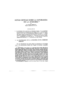 NOTAS CRITICAS SOBRE LA NATURALEZA DE LA APARCERIA m