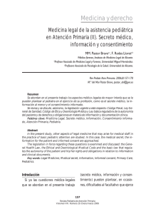 Medicina y derecho - Pediatría de Atención Primaria