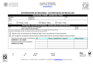 AUTORIZACIÓN DE RECOGIDA / AUTORITZACIÓ DE RECOLLIDA