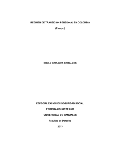 REGIMEN DE TRANSICION PENSIONAL EN COLOMBIA (Ensayo