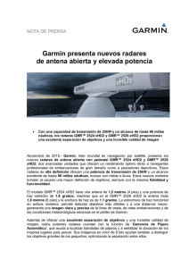 Garmin presenta nuevos radares de antena abierta y elevada