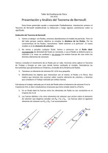 Presentación y Análisis del Teorema de Bernoulli