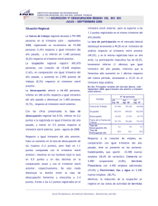 OCUPACION Y DESOCUPACION REGION DEL BIO - INE BÍO-BÍO