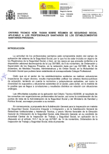 Criterio 79/2009 - Ministerio de Empleo y Seguridad Social