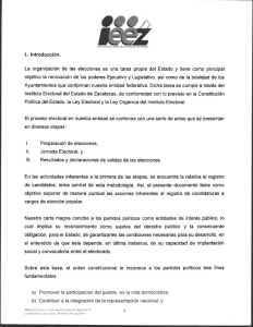 La organización de las elecciones es una tarea propia del Estado y