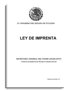 ley de imprenta - Congreso del Estado de Yucatán