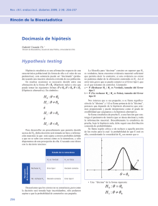 Docimasia de hipótesis Hypothesis testing