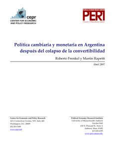 Política cambiaria y monetaria en Argentina después del