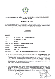 comité de competición de la federación de lucha canaria de lanzarote