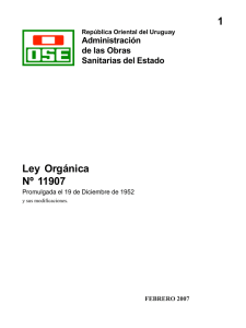 1 Ley Orgánica Nº 11907