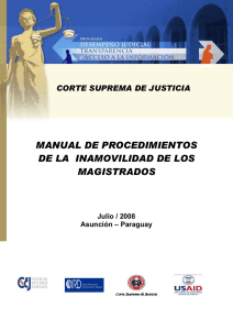 manual de procedimientos de la inamovilidad de los magistrados