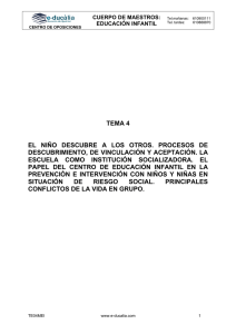 tema 4 el niño descubre a los otros. procesos de