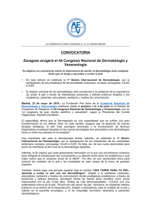 CONVOCATORIA Zaragoza acogerá el 44 Congreso