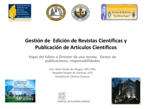 Gestión de la Edición de Revistas Científicas y Publicación de
