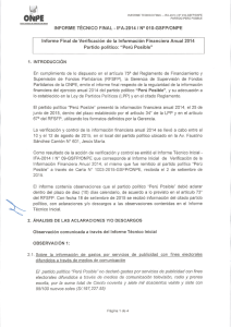 Partido politico: “Perú Posible”