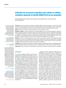 Indicación de resonancia magnética ante cefalea en adultos