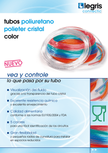tubos poliuretano polieter cristal color