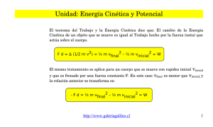 Unidad: Energía Cinética y Potencial