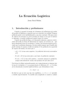 Artículo expositorio sobre la ecuación logística