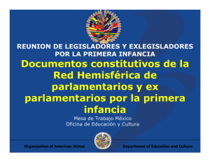 Documentos constitutivos de la Red Hemisférica de parlamentarios