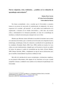 Nuevas exigencias, retos, tendencias… ¿cambios en la evaluación