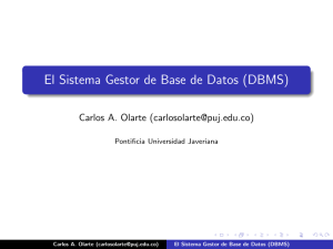 El Sistema Gestor de Base de Datos (DBMS)