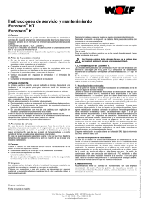 Instrucciones de servicio y mantenimiento Eurotwin K