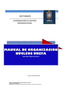manual de organización núcleos unefa