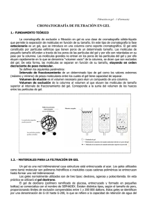 Cromatograf&iacute;a de filtraci&oacute;n en gel de la hemoglobina