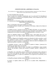 CONSTITUCIÓN DE LA REPÚBLICA ITALIANA