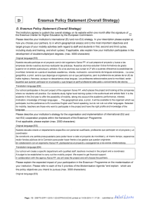 D Erasmus Policy Statement (Overall Strategy)