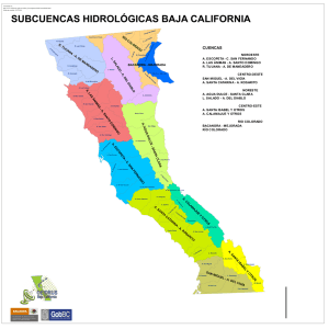 Subcuencas hidrológicas Baja California