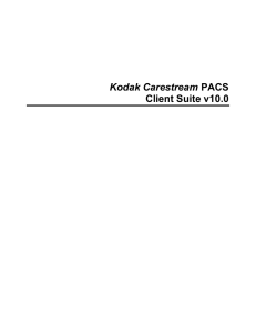 Kodak Carestream PACS Client Suite v10