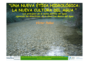 Una nueva etica hidrologica la nueva cultura del agua