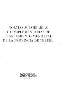 normas subsidiarias ycomplementarias de planeamiento municipal