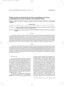 Modelo tectónico de formación de los relieves montañosos y las