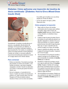 Cómo aplicarse una inyección de insulina de dosis