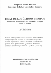 final de los últimos tiempos - editorial apostolado mariano