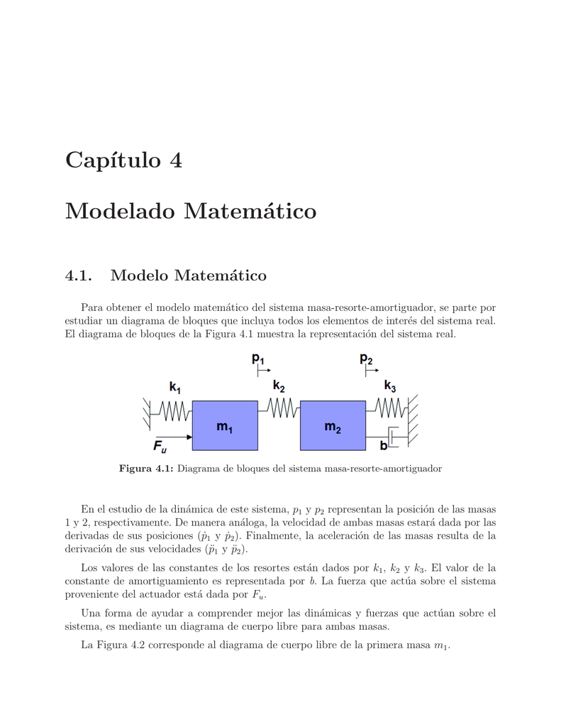 Cap´ıtulo 4 Modelado Matemático