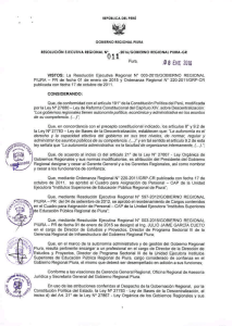 RESOLUCION EJECUIWA REGIONAL Nº —2ttlófG