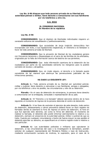 Ley 6-96, Derecho a la llamada - Observatorio Judicial Dominicano