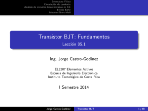 Transistor BJT - Escuela de Ingeniería Electrónica