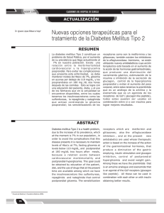 Nuevas opciones terapeúticas para el tratamiento de la Diabetes