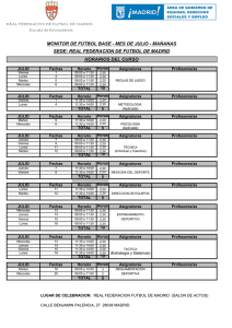 MONITOR DE FÚTBOL BASE - MES DE JULIO