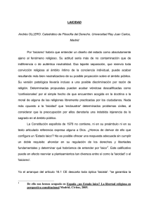 LAICIDAD Andrés OLLERO. Catedrático de Filosofía del Derecho