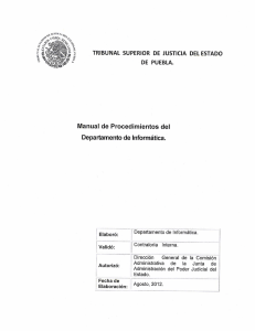 Manual de Procedimientos del Departamento de Informática