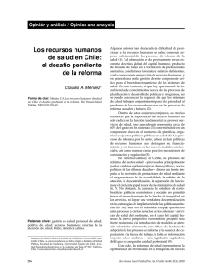 Los recursos humanos de salud en Chile: el desafío pendiente de la