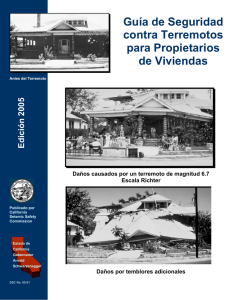 Guía de Seguridad contra Terremotos para Propietarios de Viviendas