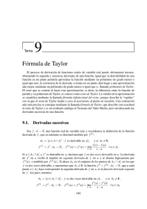 Tema 9. Fórmula de Taylor